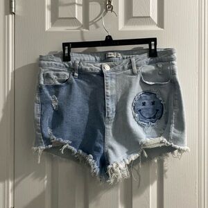 Rue + Denim Smiley Face Shorts